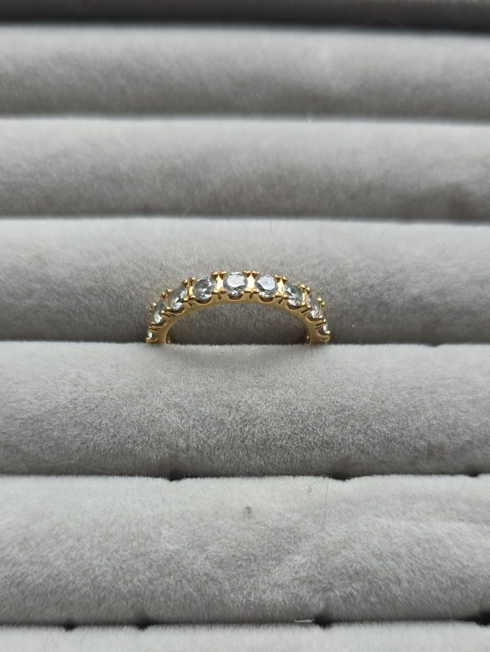 Gold Crystal Eternity Band Ring - Women Jewelry